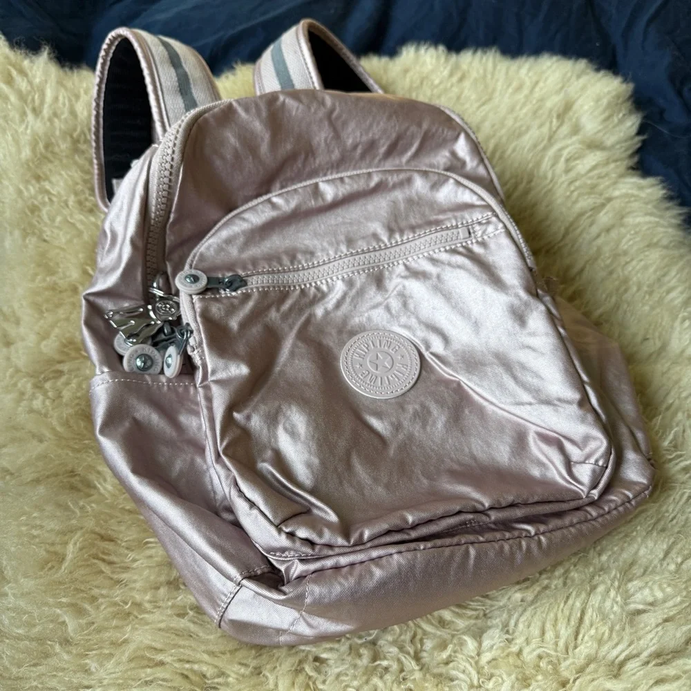 Kipling Metallic Rose Seoul Backpack